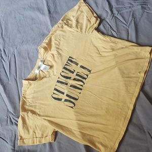Youth in Revolt girls S yellow crop top